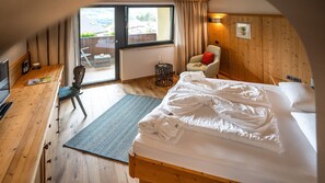 Comfort Double Room, Mountain View | Premium bedding, in-room safe, desk, blackout drapes - Activehotel Diana (Castelrotto)
