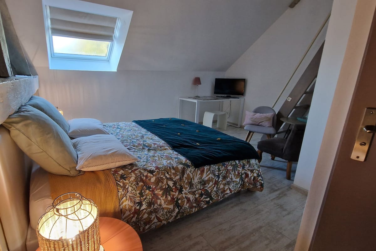 Habitación doble | Cortinas blackout, tabla de planchar con plancha y wifi gratis