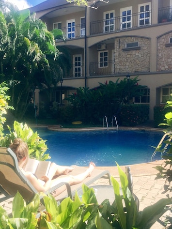 Relaxing Poolside