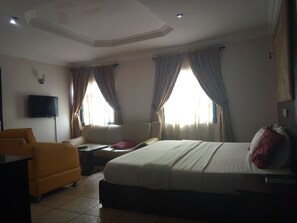 Desk, bed sheets