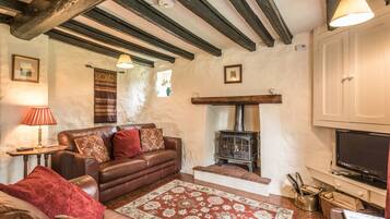 Cottage | Living area | TV, fireplace, DVD player