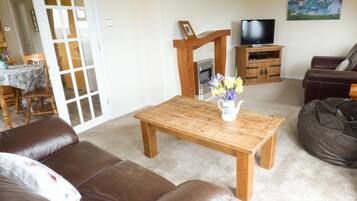 村舍 | 起居区 | 电视、DVD 播放器