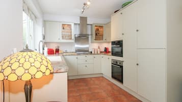 Microwave, stovetop, dishwasher, high chair