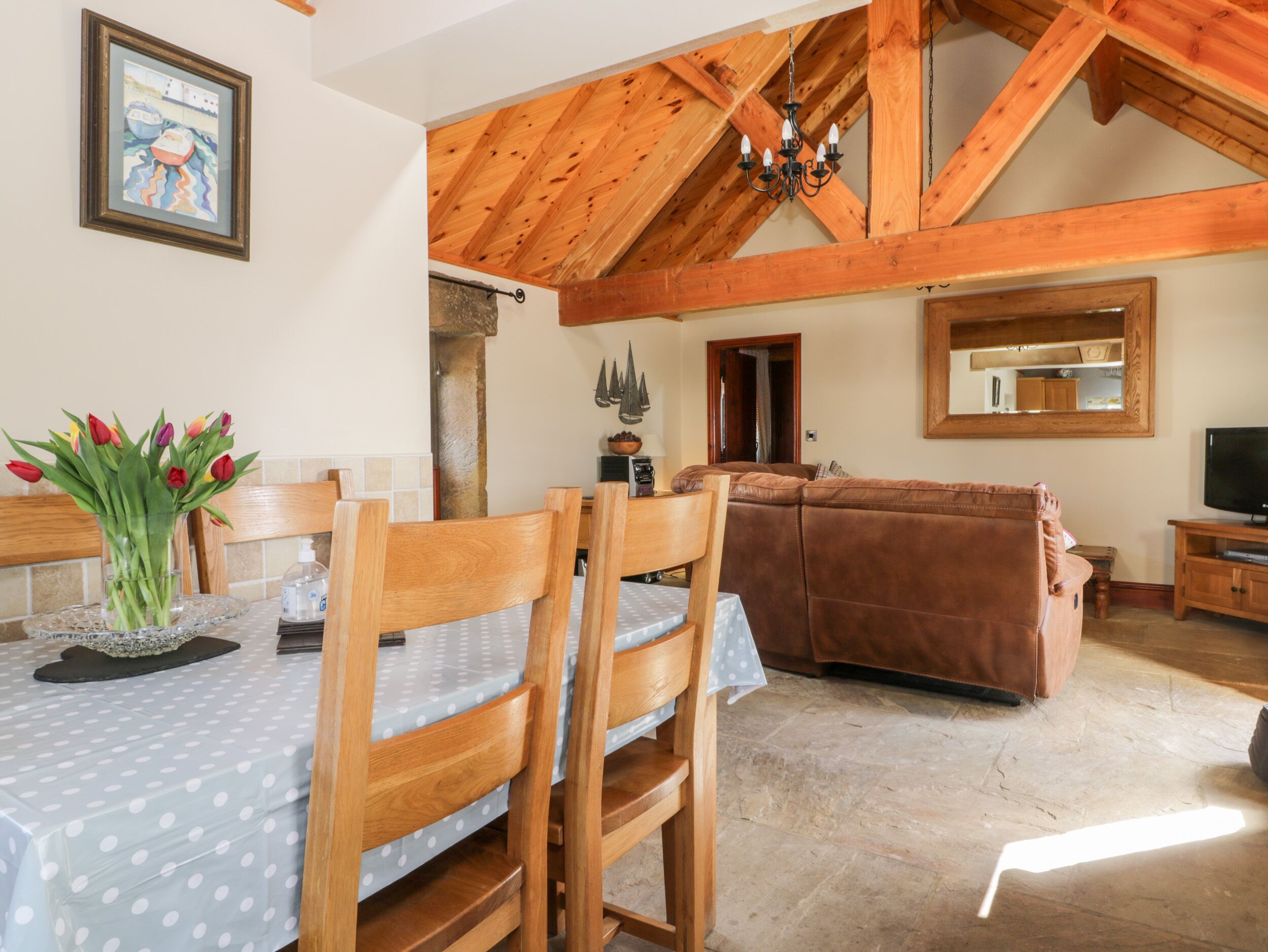 Fridge, dishwasher, cookware/dishes/utensils