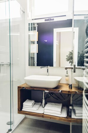 Regadera, amenidades de baño gratuitas, secadora de cabello, toallas 