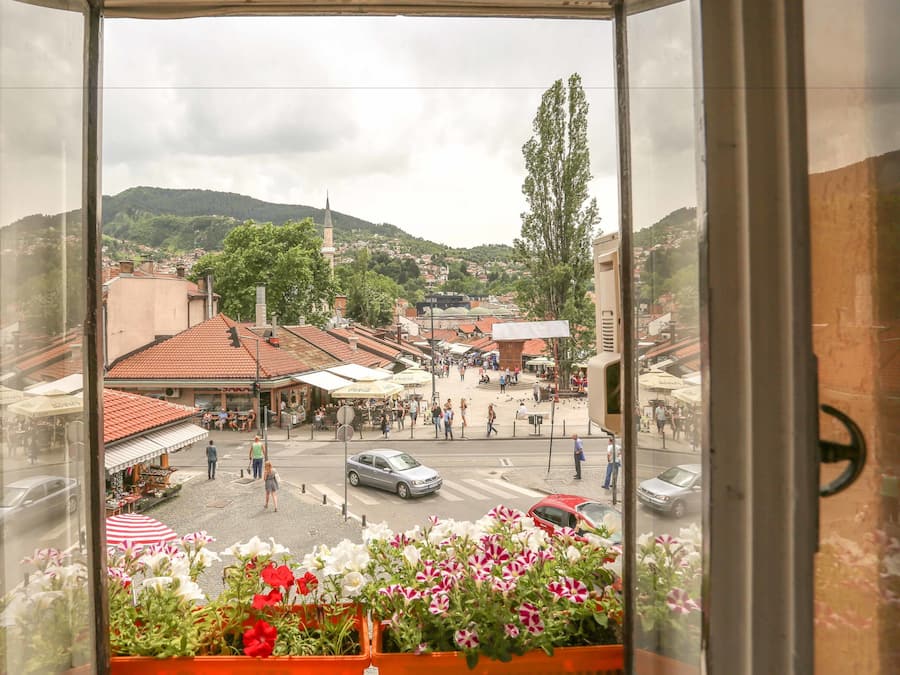 Habitació doble o amb dos llits individuals Comfort, bany privat, vistes a la ciutat | Vista des de l'habitació