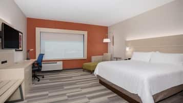 In-room safe, desk, laptop workspace, blackout drapes