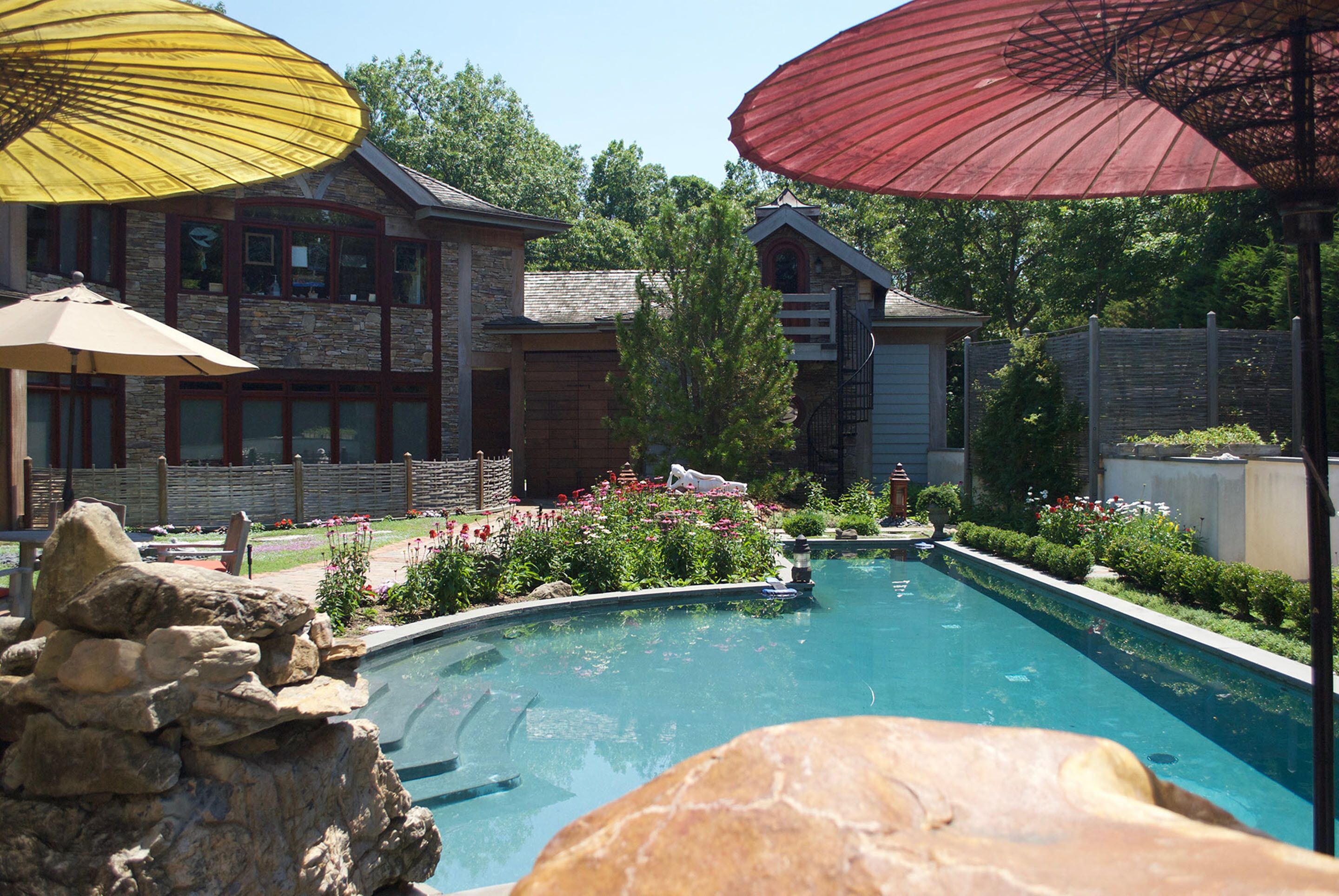 Indoor pool, seasonal outdoor pool, open 9 AM to 8 PM, pool umbrellas