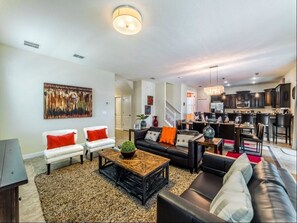 House, 6 Bedrooms, Private Pool (6 Bathrooms - SCH) | Living area | Flat-screen TV, DVD player - ChampionsGate Homes by Casa Floridian (Davenport)
