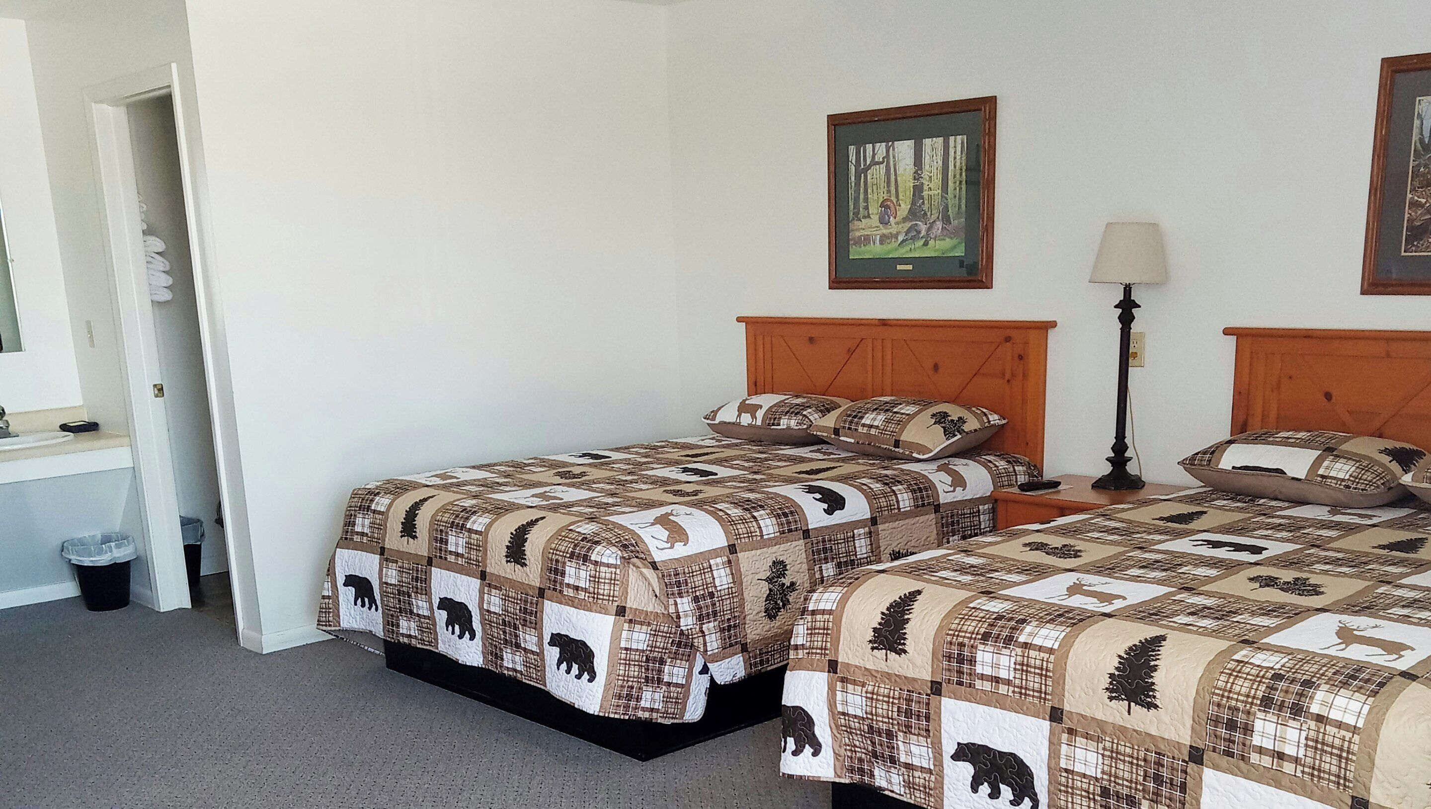 Room, 2 Queen Beds, Non Smoking, Refrigerator | Desk, laptop workspace, blackout drapes, iron/ironing board