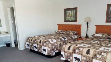 Room, 2 Queen Beds, Non Smoking, Refrigerator | Desk, laptop workspace, blackout drapes, iron/ironing board