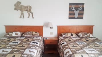 Room, 2 Queen Beds, Non Smoking, Refrigerator | Desk, laptop workspace, blackout drapes, iron/ironing board