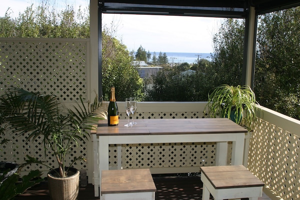 Delightful sea views on your own private deck, with BBQ.