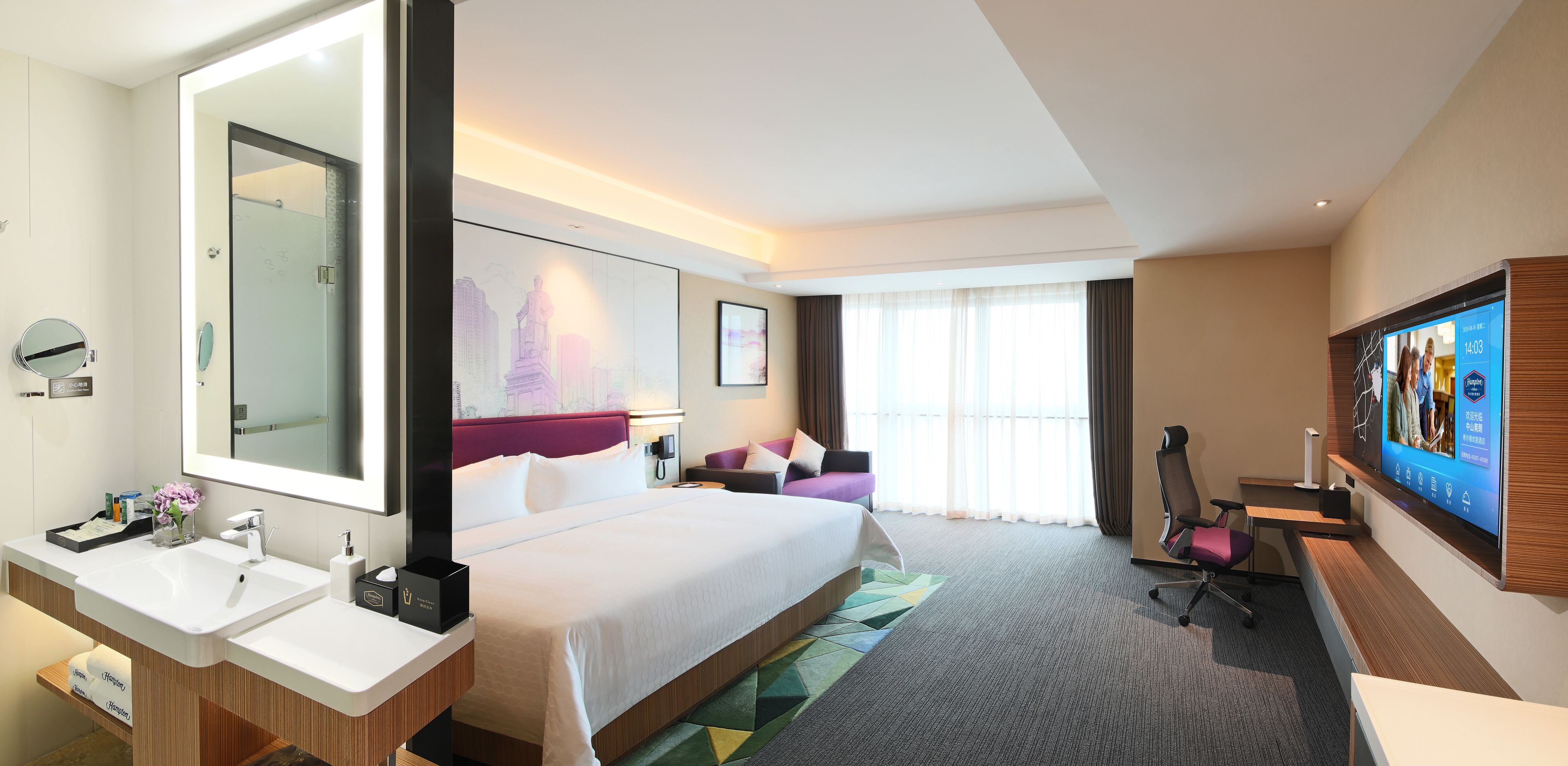 superior double room single use, 1 queen bed | in-room safe, desk, blackout curtains, soundproofing