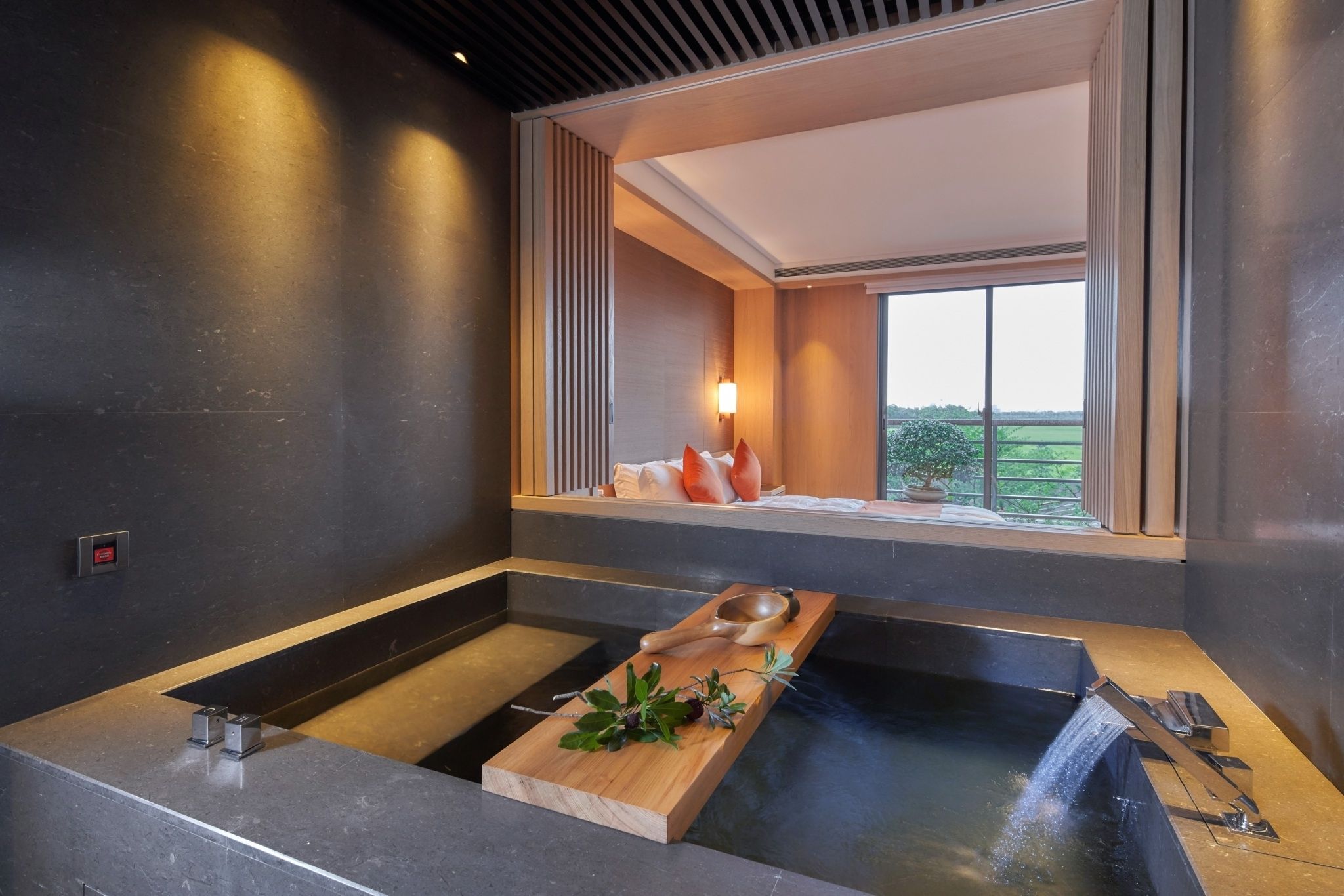 Bathroom | Separate bathtub and shower, spring water bathtub