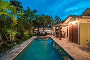 Outdoor pool, a heated pool