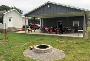 Enjoy the Outdoors on the spacious covered patio.