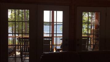 Smart TV, fireplace, video games, DVD player