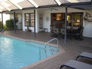 A heated pool