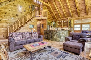 TV, fireplace, video games