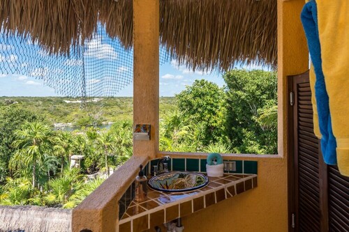 One-of-a-Kind Akumal Villa – Eclectic Design, Pool & Private Lagoon Access
