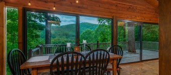 Glorious View | Private Saluda Cabin with Mountain Views, Fire Pit & Game-Friendly Family Spaces