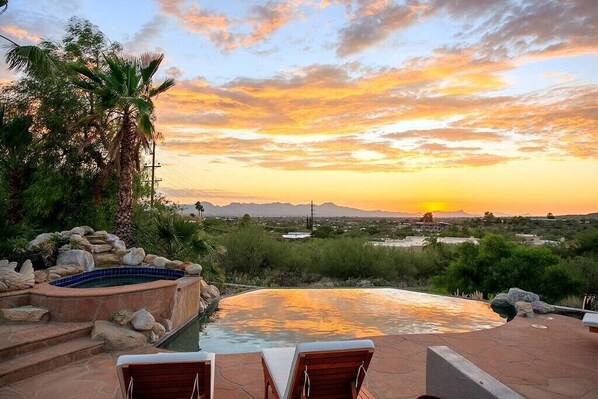 Outdoor pool, a heated pool