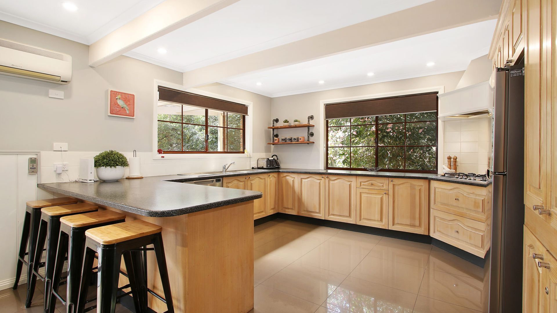 Fridge, oven, dishwasher, toaster