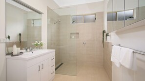 Shower, hair dryer