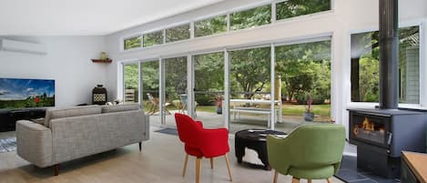 TV, fireplace, DVD player