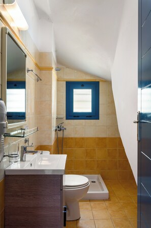 Apartment, 2 Bedrooms | Bathroom | Shower, hair dryer, towels - Akti Barbati Houses by Konnect (Corfu)