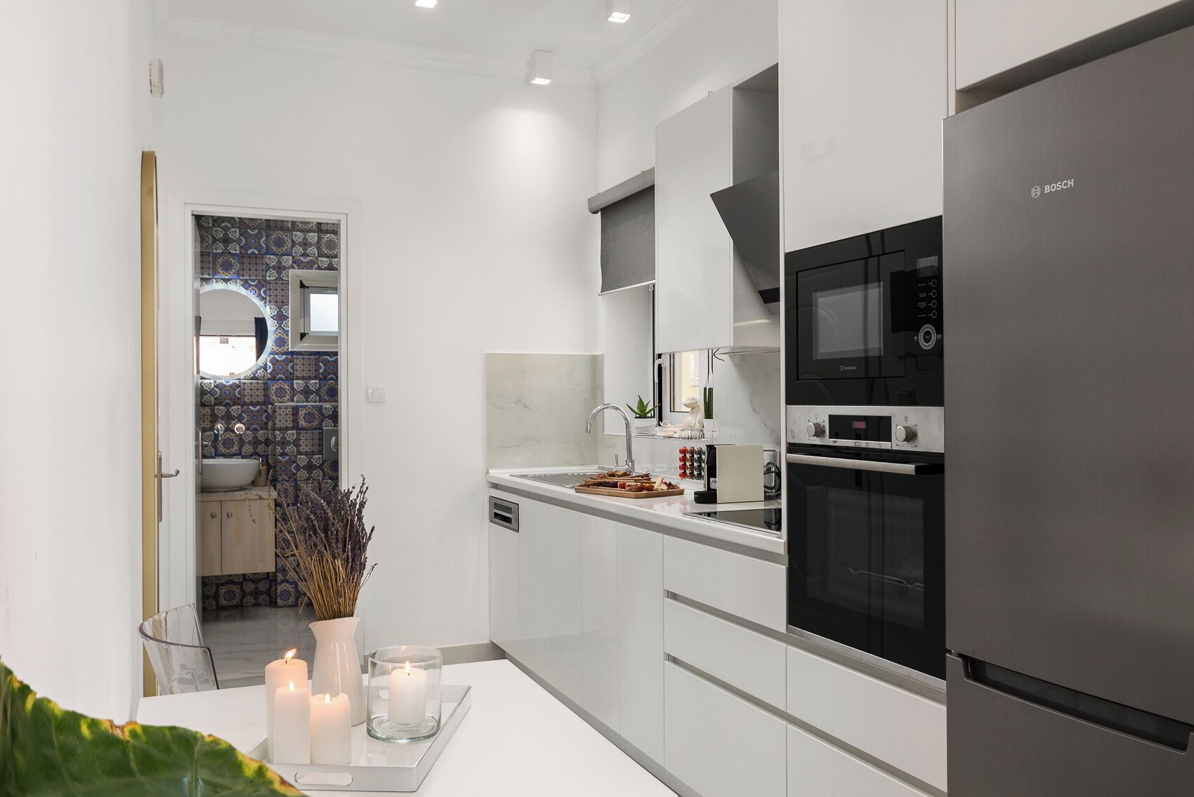 럭셔리 스튜디오, 더블침대 1개 | 전용 주방 | 냉장고, 전자레인지, 오븐, 쿡탑