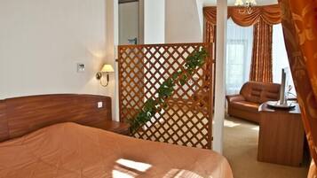 Studio, 1 trÚs grand lit | Minibar, bureau, chambres insonorisées, fer et planche à repasser