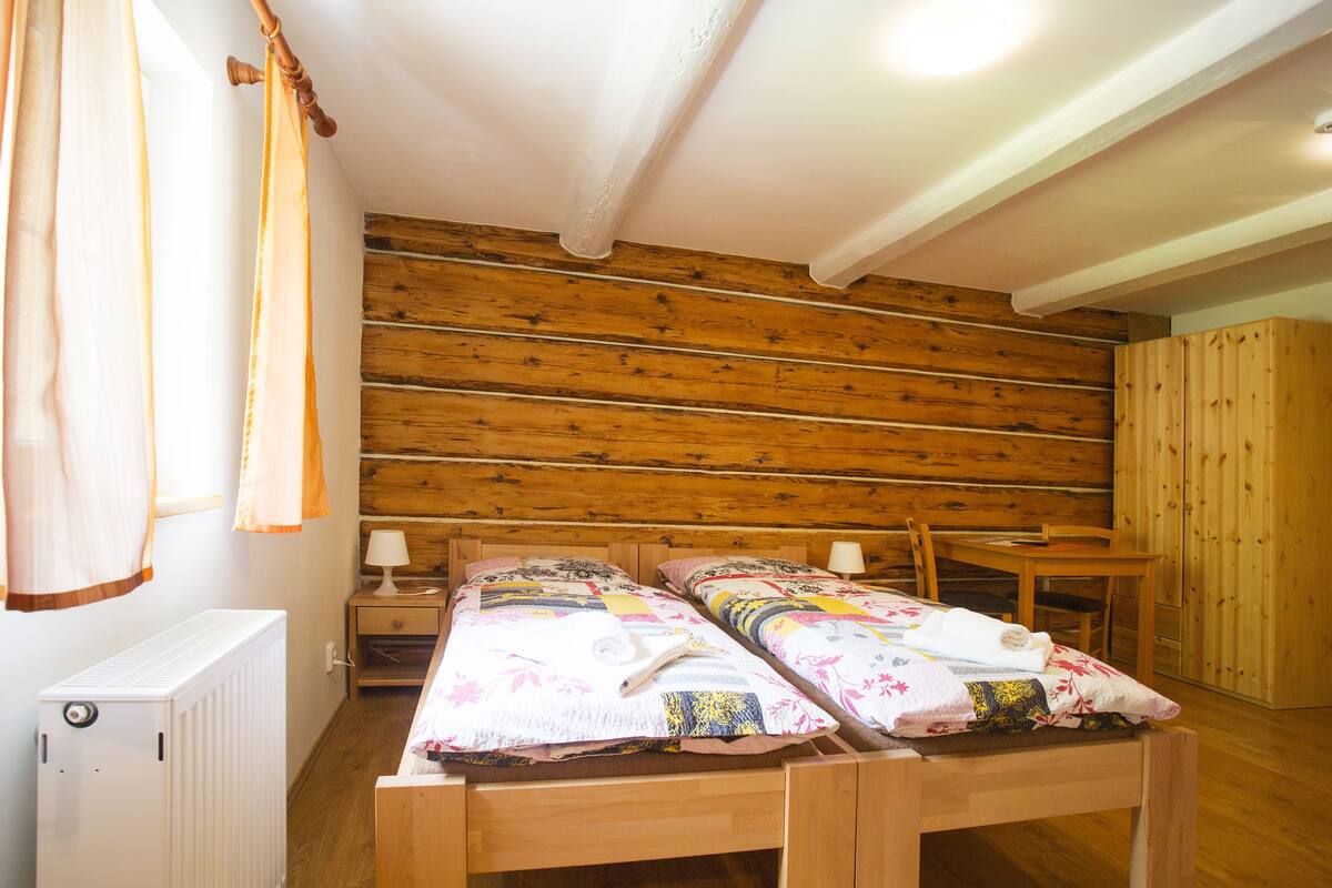 Basic Twin Room | Meja, seterika/papan seterika, katil bayi mudah alih, Wi-fi percuma 