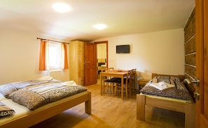 ห้องเบสิกดับเบิลหรือทวิน (+ Extra bed) | โต๊ะทำงาน, เตารีด/โต๊ะรีดผ้า, เปลนอนเด็กแบบพกพา, Wi-Fi ฟรี