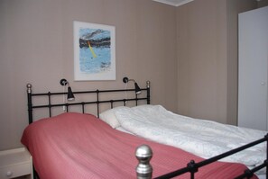 Blackout curtains, iron/ironing board, free WiFi, bed sheets