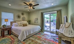 2 bedrooms, iron/ironing board, WiFi, bed sheets