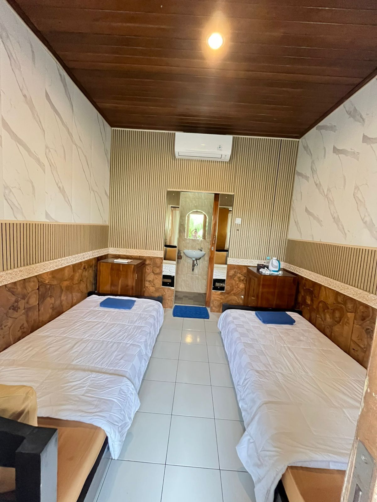 Kamar Twin Standar, 2 Tempat Tidur Twin, teras | Wi-Fi gratis dan seprai linen