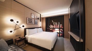 Kamar Deluks, pemandangan laut | Brankas, setrika/meja setrika, Wi-Fi gratis, dan seprai linen