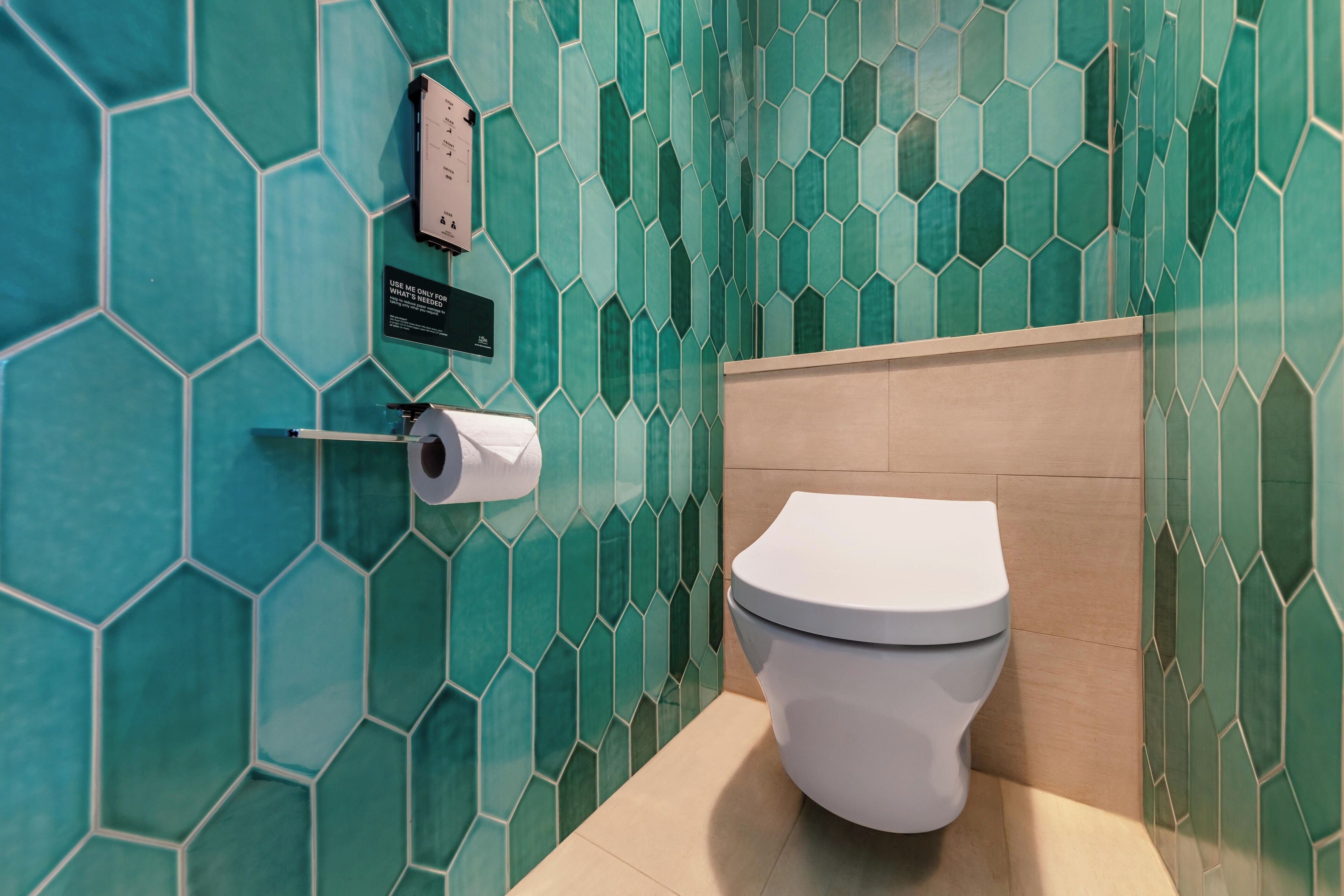 shower, eco-friendly toiletries, hair dryer, slippers