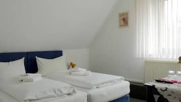 Desk, free WiFi, bed sheets