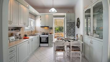 House, 2 Bedrooms, Private Pool, Sea View | Private kitchen | Full-size fridge, oven, stovetop, coffee/tea maker