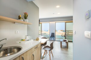 高级双人房或双床房, 阳台 | 迷你吧、客房内保险箱、特色装修、办公桌