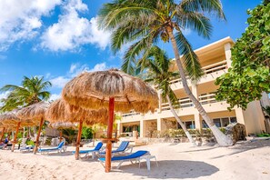 Property grounds - Bright and airy beachfront condo at your doorstep! AC, swimming pool! (Akumal)