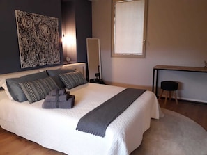 Blackout curtains, iron/ironing board, cots/infant beds, free WiFi