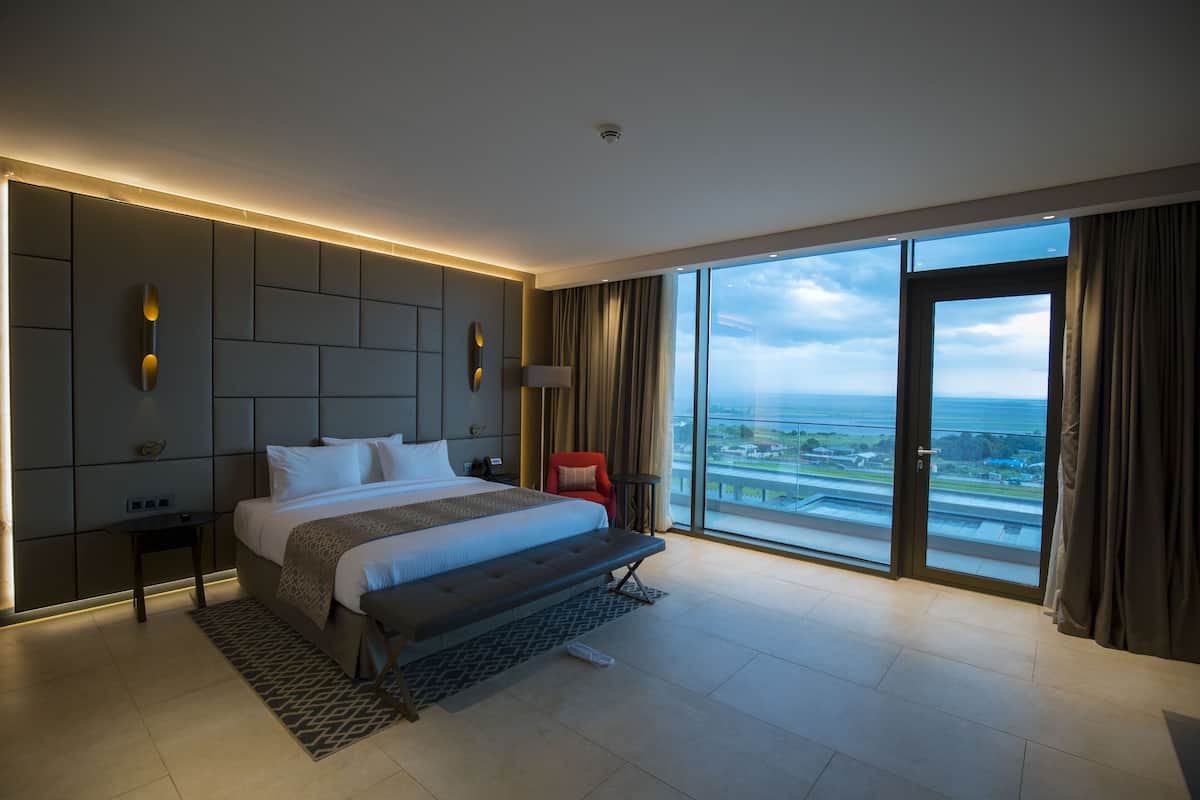 Suite junior, 1 cama de matrimonio, no fumadores, vistas al río | Sábanas de algodón egipcio y ropa de cama de alta calidad