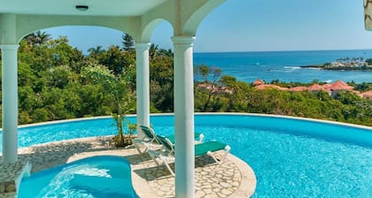 Ocean view, large pool, waterfall, cinema, gym, near the beach, STAFF INCLUDED.