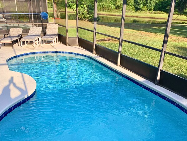 Outdoor pool, a heated pool