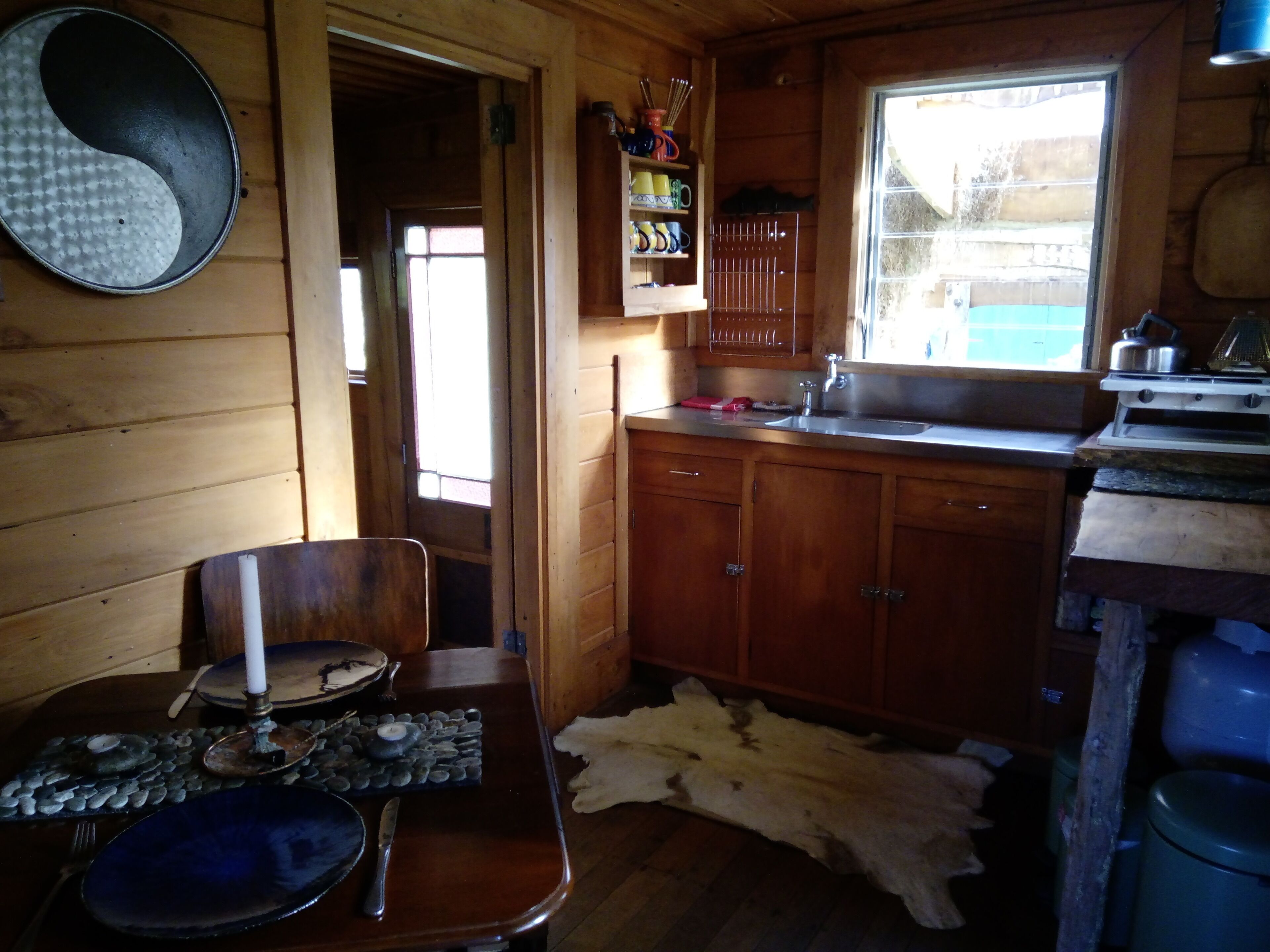 Fridge, stovetop, coffee/tea maker, cookware/dishes/utensils