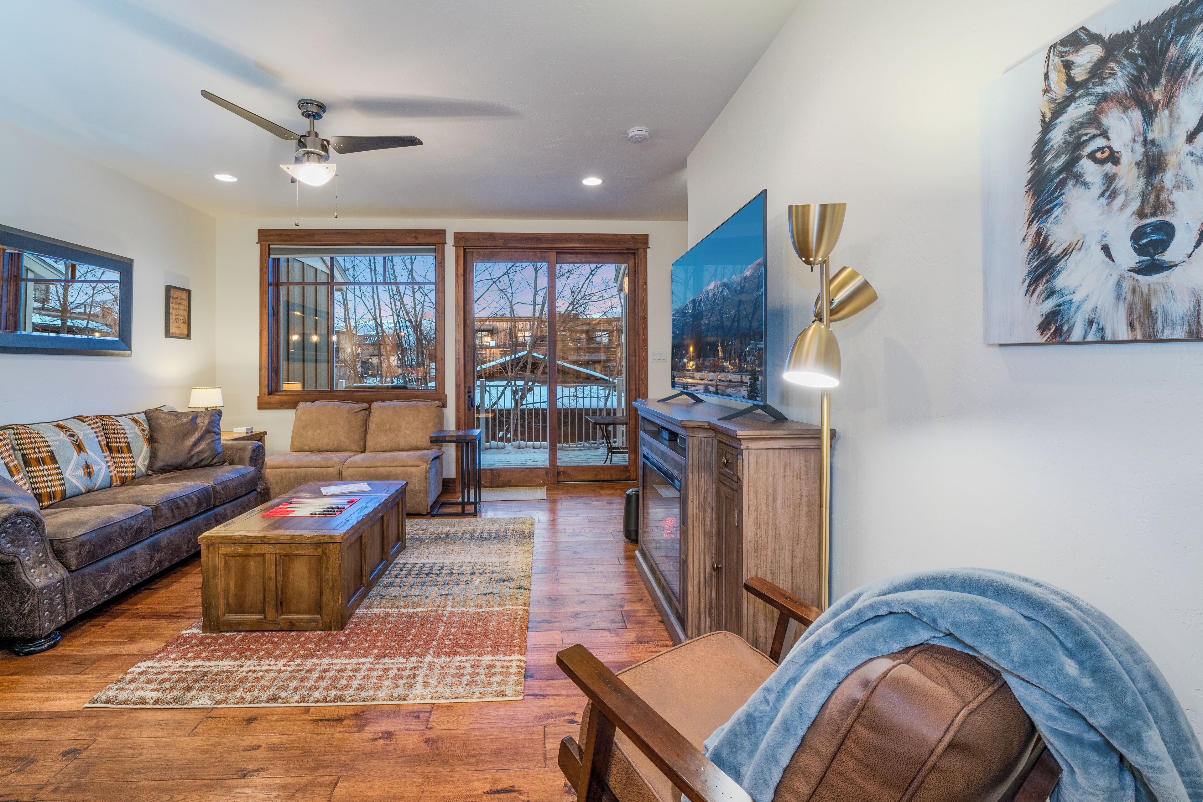 TV, DVD player, stereo